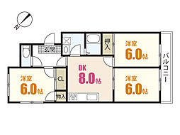 広島高速交通アストラムライン 大町駅 徒歩12分の賃貸マンション 1階3DKの間取り