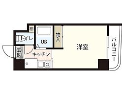 ソフィアコート住吉 5階1Kの間取り