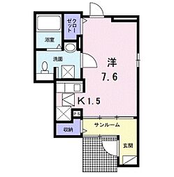 Ｌｉｂｅｒｏ　Ｙ　Ｉ 1階ワンルームの間取り