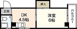 玉井ビル 1DKの間取図画像