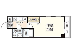 EFT広瀬北町 1Kの間取図画像