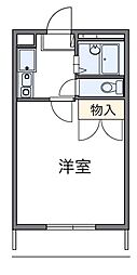 レオパレスエスペランサ 3階1Kの間取り