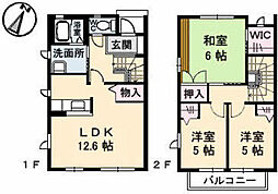 クレール　アヴェニール 1階3LDKの間取り