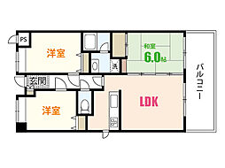 S.S八木ハイツ 3LDKの間取図画像