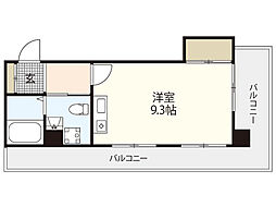 KENSEI7 3階ワンルームの間取り