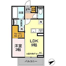 ハイアークＦ 3階1LDKの間取り