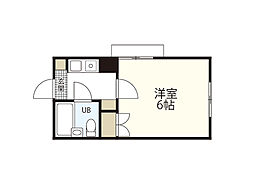 Ｍビル3 3階1Kの間取り