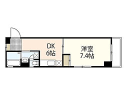 フェニックス21 3階1DKの間取り