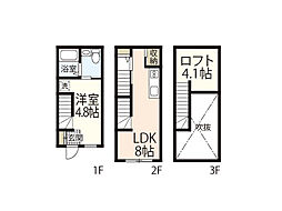 s.abox西条駅前　B棟 1階1LDKの間取り