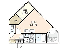 Ｅｓｐｅｒａｎｚａ青崎 1階1LDKの間取り