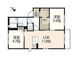 リーベンステージ2 2LDKの間取図画像