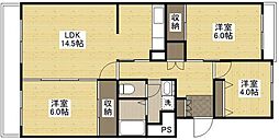 Ｋ’ｓＢ　吉見園　1 1階3LDKの間取り