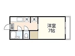 グリーンビュー田口 1Kの間取図画像