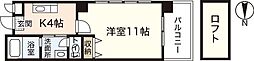 第13平勝ビル 1Kの間取図画像