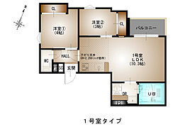 Regalest-F古市2 2階2LDKの間取り