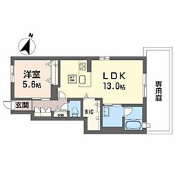 シャインコート 1LDKの間取図画像