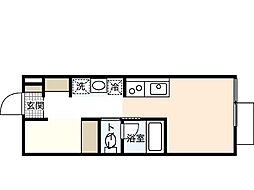 ボルトボヌール府中柳ケ丘 ワンルームの間取図画像