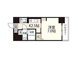 廿日市市新宮1丁目マンション 1Kの間取図画像