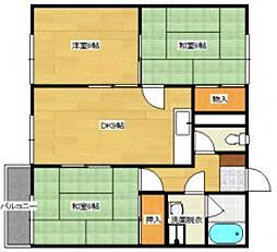 サンパレス温品 3LDKの間取図画像
