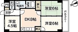 ヴィラ七軒茶屋 3DKの間取図画像