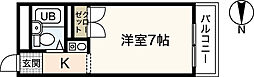 キングスフォーラム ワンルームの間取図画像