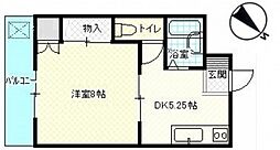 サンファミール緑井 1Kの間取図画像