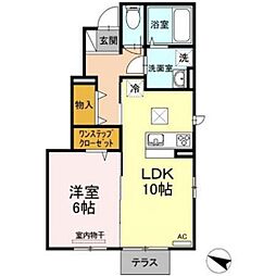 セゾン 1LDKの間取図画像