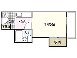 第2水口ビル 1Kの間取図画像
