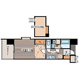 アイステージ十日市 1Kの間取図画像