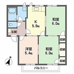 プレジオ泉田 3Kの間取図画像