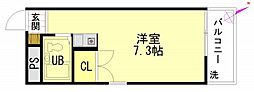 リーガルフォーラム ワンルームの間取図画像