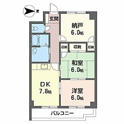 ロイヤルオークス 3DKの間取図画像