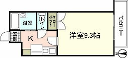 メゾン十日市 1Kの間取図画像