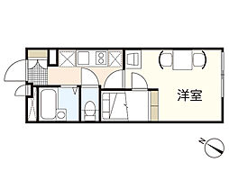 レオパレスエスポワールシェソワ 1Kの間取図画像