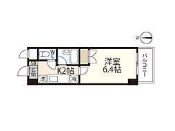 サンパレス横川 1Kの間取図画像