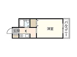 Sビル海田 1Kの間取図画像