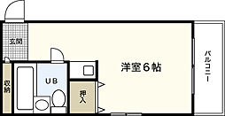 DICEビル大手町1 ワンルームの間取図画像