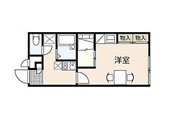 レオパレスアイランドパレス 1Kの間取図画像