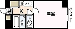 堀子ビル 1Kの間取図画像