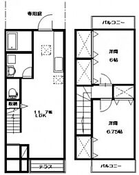 オランジュリー安芸 2LDKの間取図画像