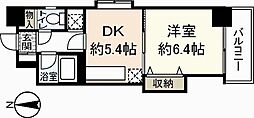 ラフィネ堺町 1DKの間取図画像