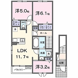 メゾン・セレニテ B 3LDKの間取図画像