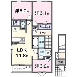 メゾン・セレニテ B 3LDKの間取図画像