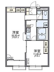 レオパレスCAMELLIA2 1LDKの間取図画像