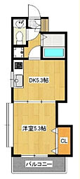 第7大森ビル 1DKの間取図画像