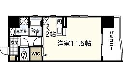 サムティレジデンス平和大通り ワンルームの間取図画像