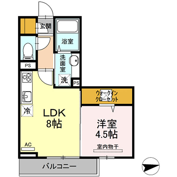 レガリア ｜広島県広島市安佐南区西原8丁目(賃貸アパート1LDK・1階・33.70㎡)の写真 その2