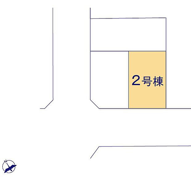 <全体区画図>全3棟 2号棟