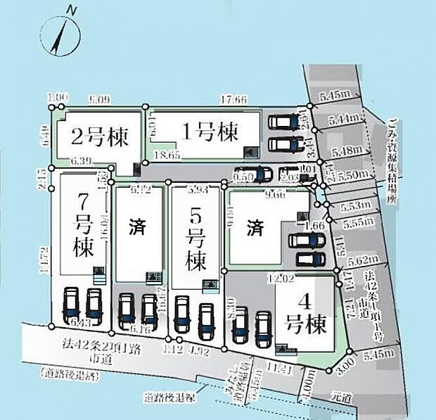 ＜全体区画図＞全7棟　7号棟