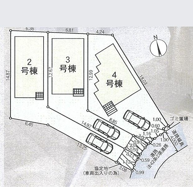 ＜全体区画図＞全3棟　2号棟